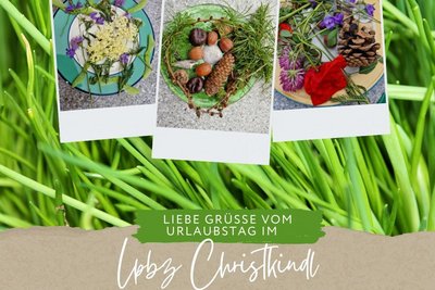 Collage mit Naturmaterialien