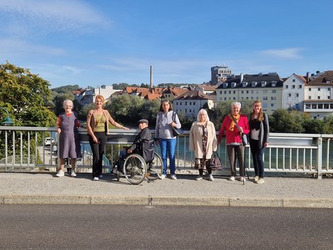 Gruppenfoto bei Zusammenfluss Enns/Steyr