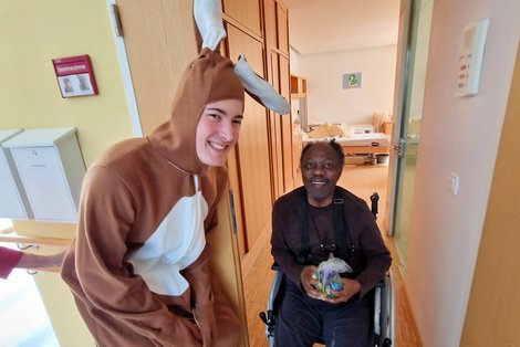 Osterhase und Bewohner