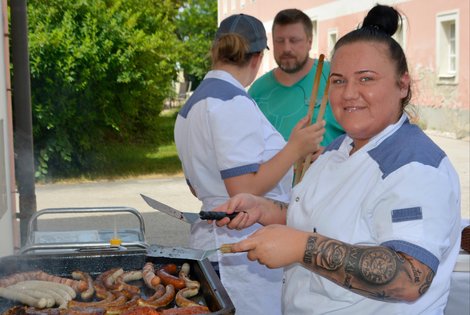 Andrea Pötscher beim Sommerfest