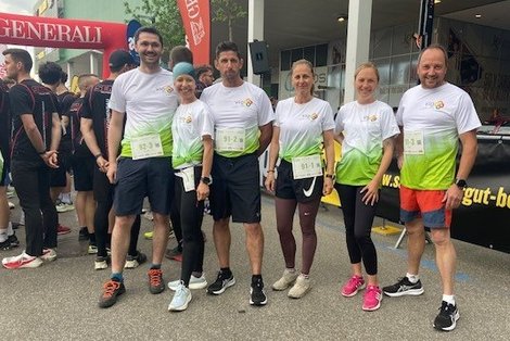 6 LPBZ-MitarbeiterInnen beim Laufevent