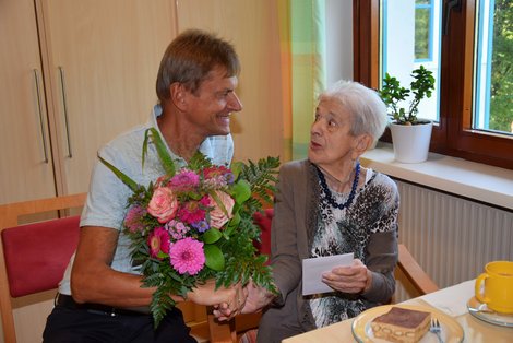 Bürgermeister Anton Silber und Rosa Fischer