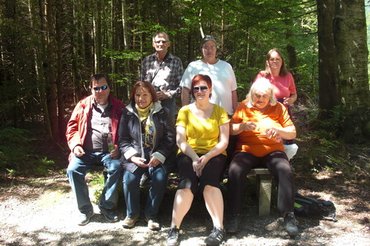 Gruppenfoto am Langbathsee