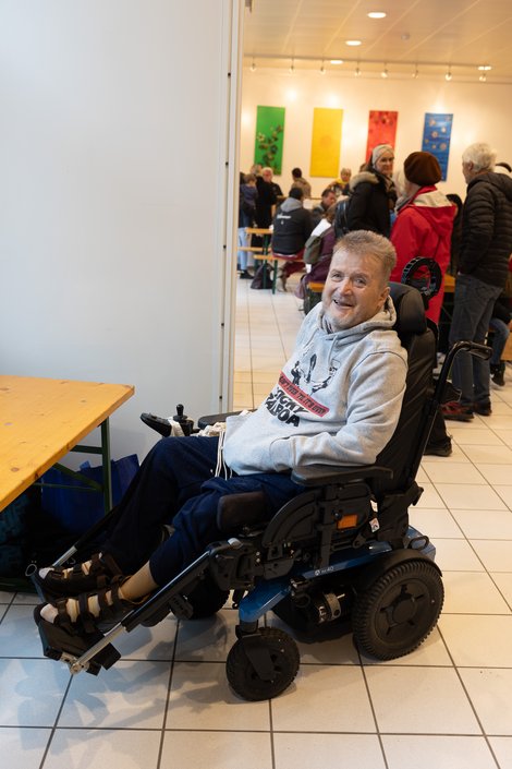 Bewohner im Rollstuhl