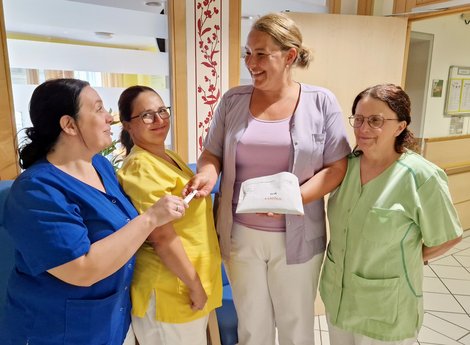 4 Mitarbeiterinne des WB 3 erhalten Duploriegel