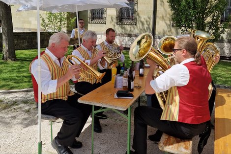 Musiker der Werkskapelle Laufen Gmunden-Engelhof 