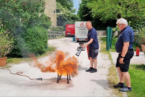 Feuerlöscherübung