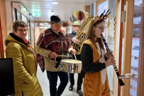 Musikanten beim Faschingblasen